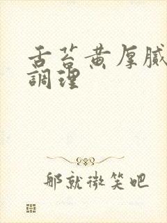 舌苔黄厚腻怎么调理