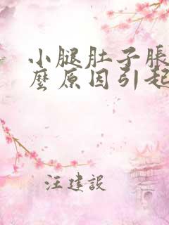 小腿肚子胀痛什么原因引起的女性