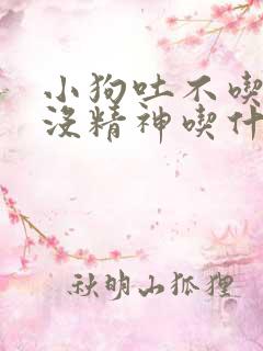 小狗吐不吃东西没精神吃什么药