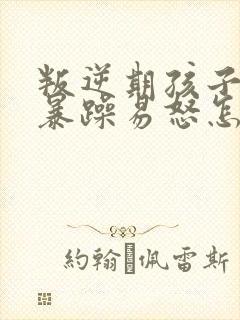 叛逆期孩子性格暴躁易怒怎么办