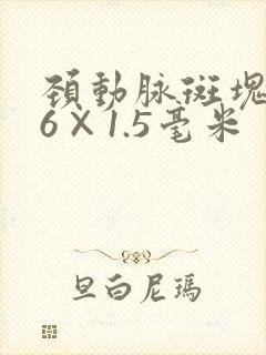 颈动脉斑块6.6×1.5毫米