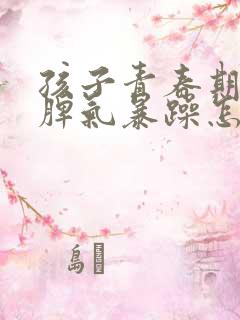 孩子青春期易怒脾气暴躁怎么办