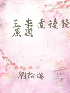 玉米煮后发黑的原因