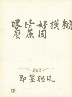 眼睛好模糊是什么原因