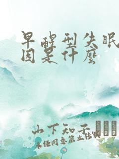 早醒型失眠的原因是什么