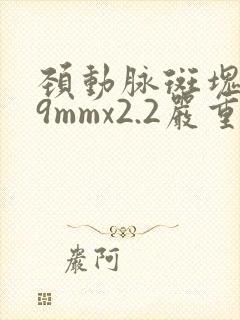 颈动脉斑块9.9mmx2.2严重么