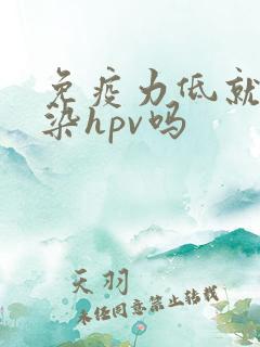 免疫力低就会感染hpv吗