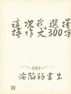 这次我选择了坚持作文300字