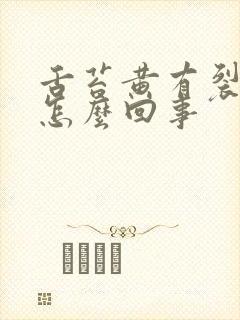 舌苔黄有裂纹是怎么回事