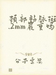 颈部动脉斑块2.2mm严重吗