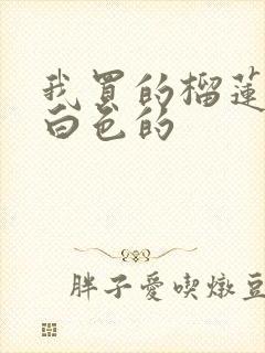 我买的榴莲肉是白色的