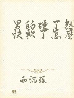 男的硬了然后很快软了怎么回事