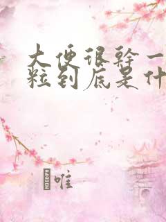 大便很干一粒一粒到底是什么回事