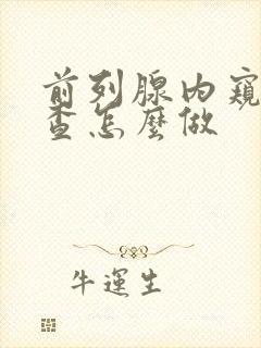 前列腺内窥镜检查怎么做