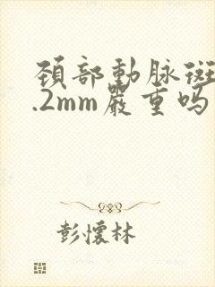 颈部动脉斑块2.2mm严重吗