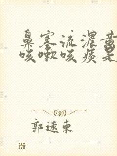 鼻塞流浓黄鼻涕咳嗽咳痰是怎么回事