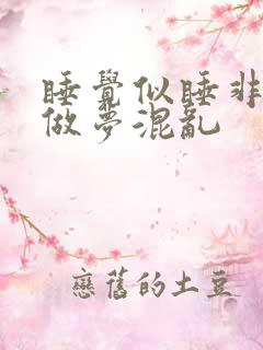 睡觉似睡非睡还做梦混乱