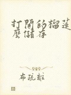 打开的榴莲肉怎么储存