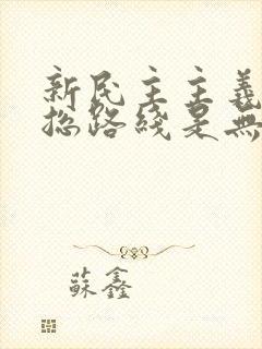 新民主主义革命总路线是无产阶级领导的