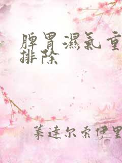 脾胃湿气重怎么排除