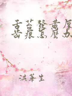 舌苔发黄厚腻有齿痕怎么办