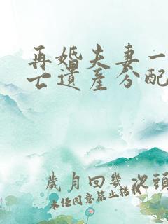 再婚夫妻一方死亡遗产分配