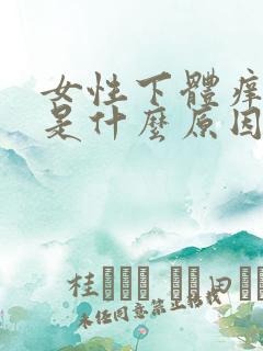 女性下体痒红肿是什么原因