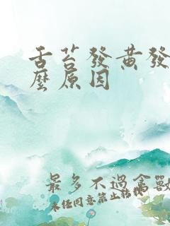 舌苔发黄发白怎么原因