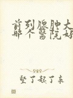 前列腺肿大治疗哪个医院好