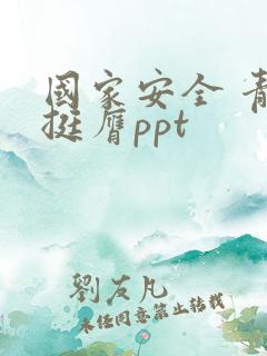 国家安全 青春挺膺ppt