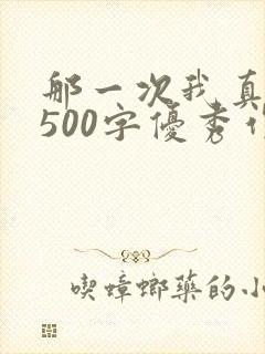 那一次我真感动500字优秀作文