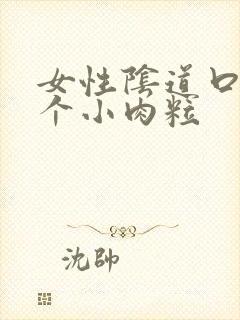 女性阴道口有两个小肉粒