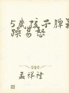 5岁孩子脾气暴躁易怒