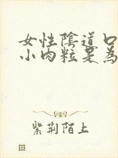 女性阴道口处起小肉粒是为什么