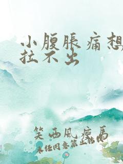 小腹胀痛想拉屎拉不出