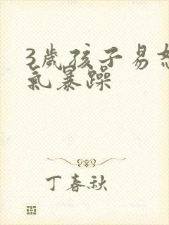 3岁孩子易怒脾气暴躁