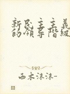 新民主主义革命的领导阶级是( )