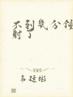 不到几分钟就早射了