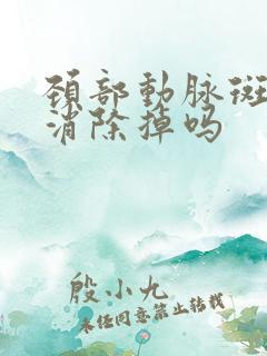 颈部动脉斑块能消除掉吗