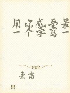 用你感受最深的一个字写一篇作文