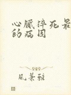 心脏猝死最主要的病因