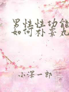 男性性功能下降如何补睾丸恢复