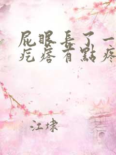 屁眼长了一个肉疙瘩有点疼