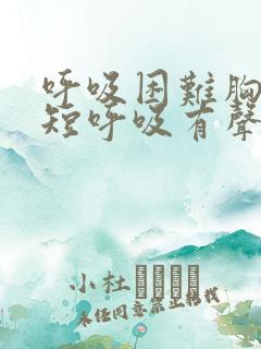 呼吸困难胸闷气短呼吸有声音