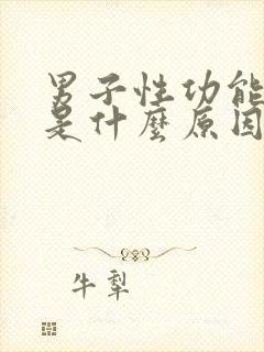 男子性功能不行是什么原因