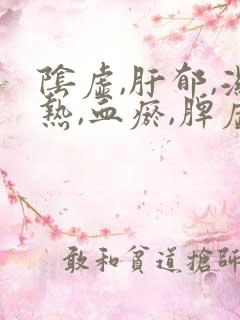 阴虚,肝郁,湿热,血瘀,脾虚怎么调理