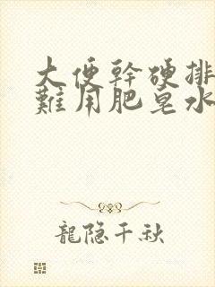 大便干硬排便困难用肥皂水