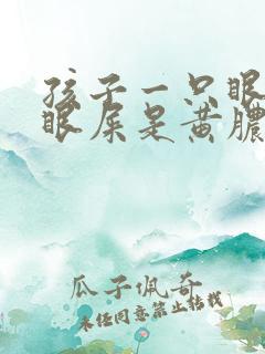 孩子一只眼睛有眼屎是黄脓状