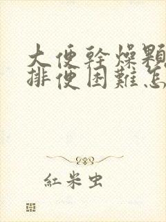 大便干燥颗粒状排便困难怎么办