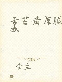 舌苔黄厚腻怎么办